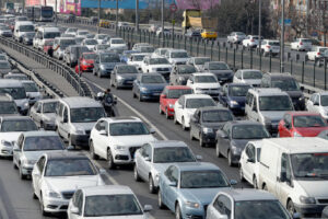 Traffic jam on rush hour Istanbul